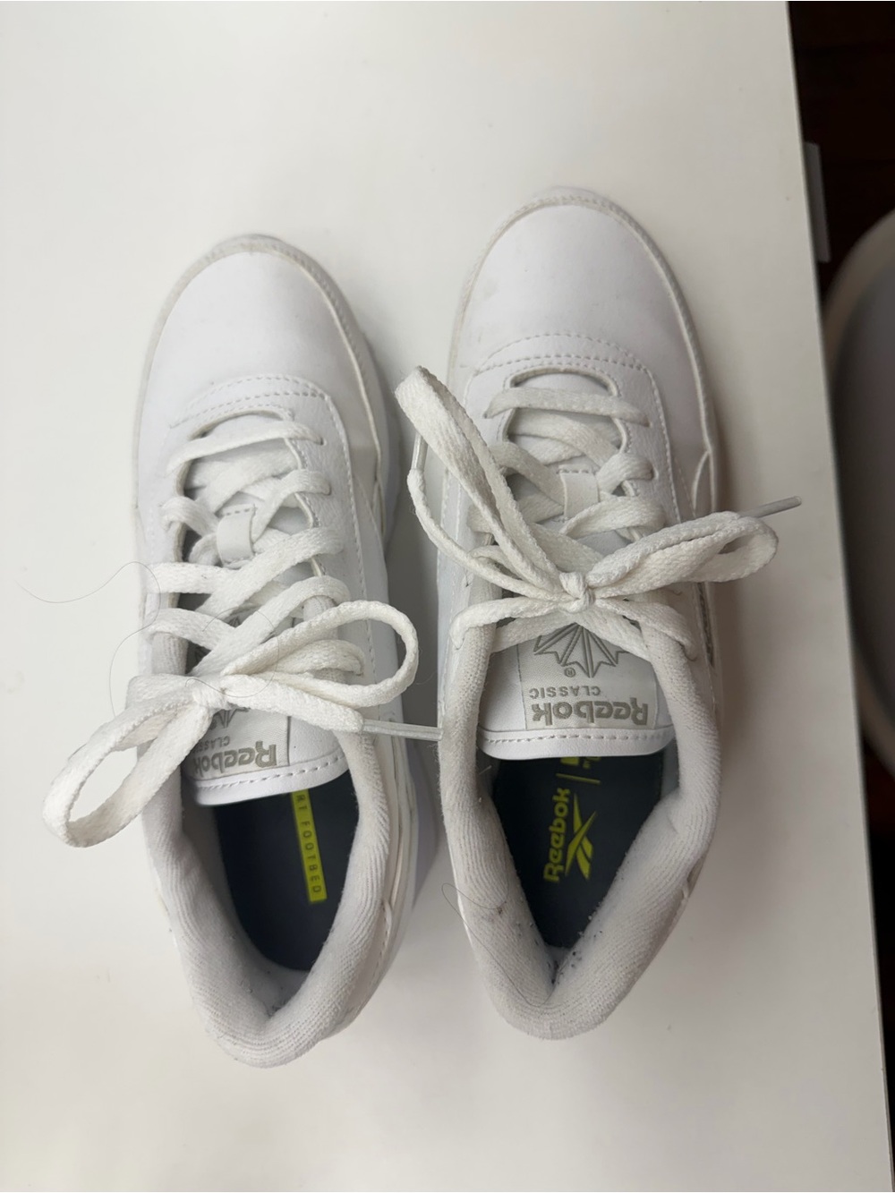 Reebok White Low-Top Leather Sneakers
